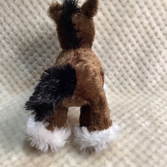 Aurora Mini Flopsie Clydesdale Brown and White Horse 8 Inch Plush 🐴 - Picture 3 of 7
